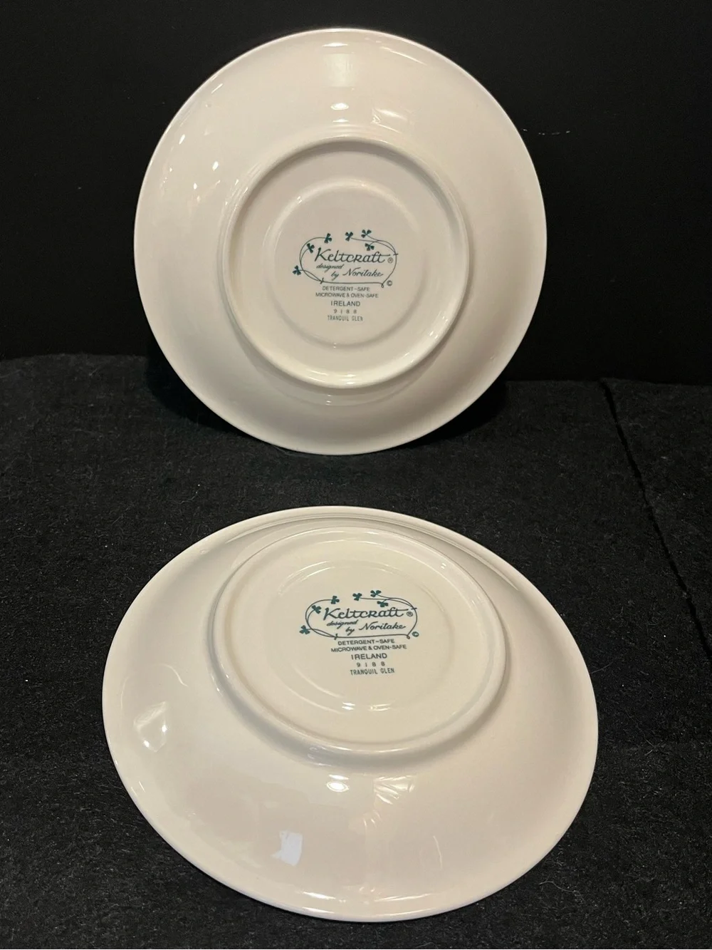Keltcraft designed by Noritake Tranquil Glen Saucers with Duck Motif Set of 2